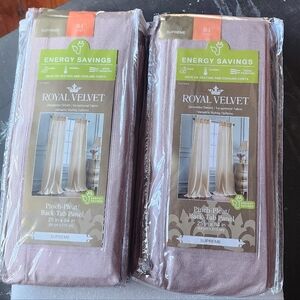 Royal Velvet New* Pair Supreme Pinch-Pleat / Back Tab Panels